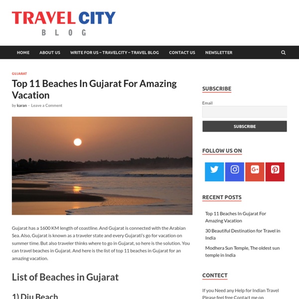 Top 11 Beaches In Gujarat For Amazing Vacation - Travel in Gujarat