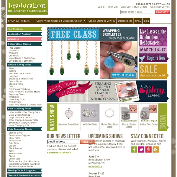 Beaducation: Hand stamped jewelry supplies, jewelry making tools