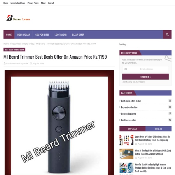MI Beard Trimmer Best Deals Offer On Amazon Price Rs.1199