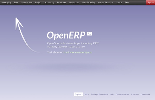 OpenERP - Open Source Business Applications
