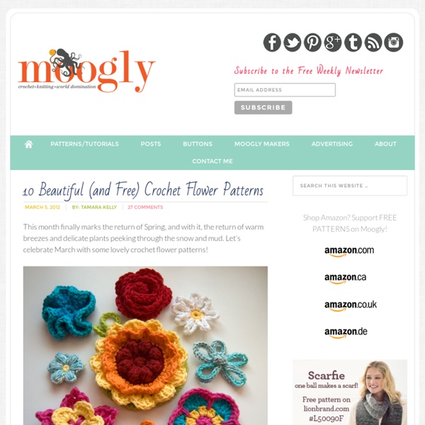 10 Beautiful (and Free) Crochet Flower Patterns