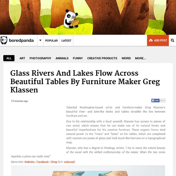 Glass Rivers And Lakes Flow Across Beautiful Tables By Furniture Maker Greg Klassen