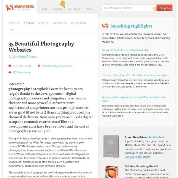 35 Beautiful Photography Websites