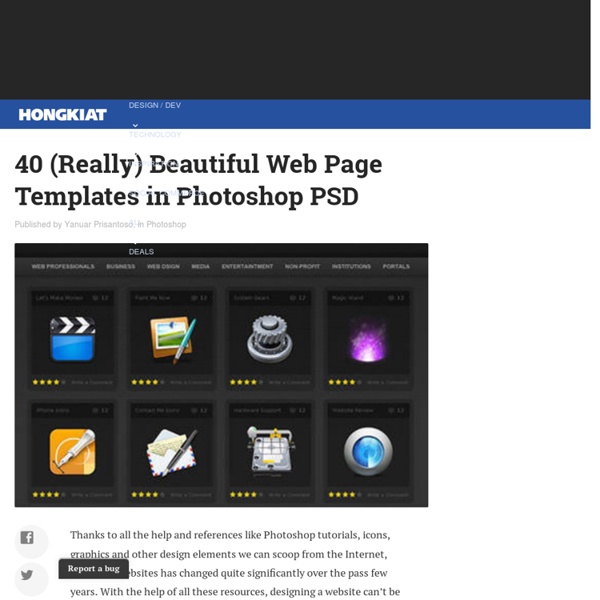 40 Beautiful Web Page Templates in Photoshop PSD