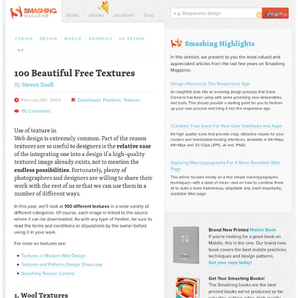 100 Beautiful Free Textures - Smashing Magazine