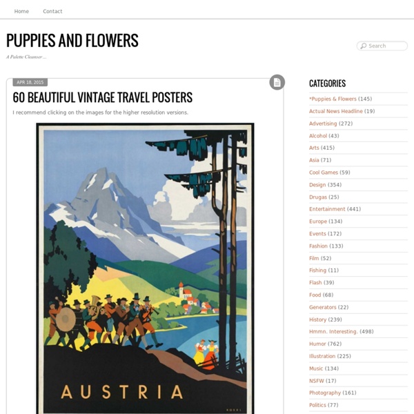 Puppies and Flowers » 60 beautiful vintage Travel Posters