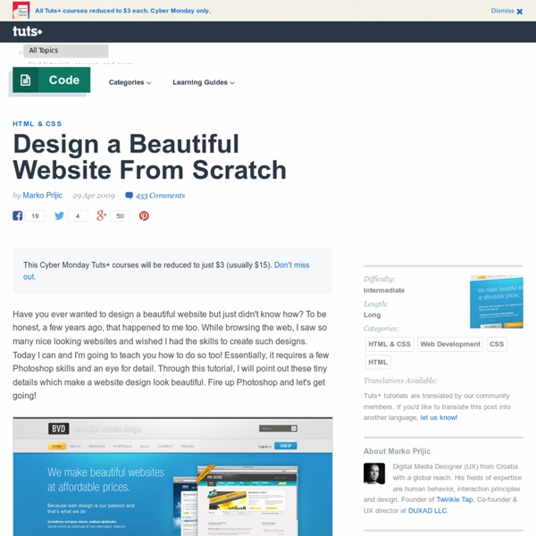 Design a Beautiful Website From Scratch - Nettuts+