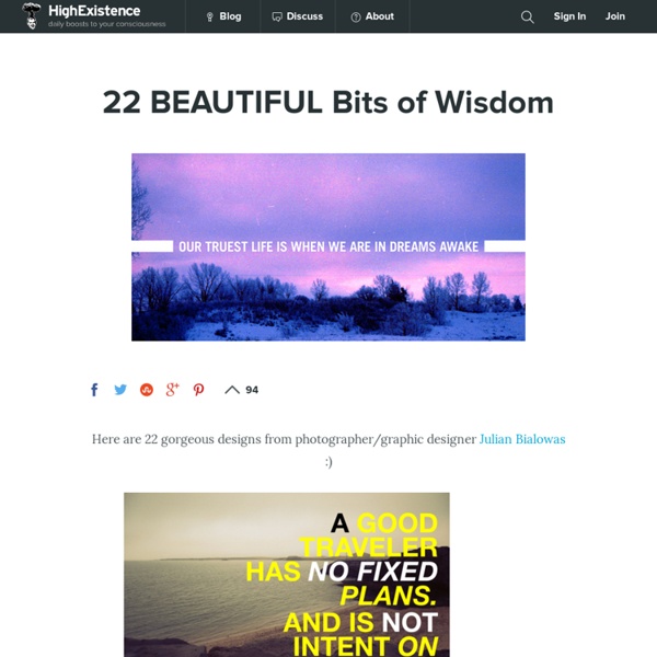 22 BEAUTIFUL Bits of Wisdom