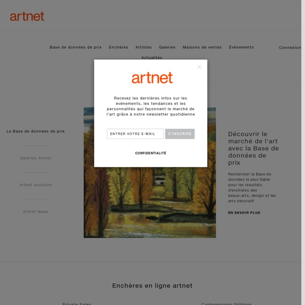 Beaux-arts, Arts décoratifs et Design : artnet, le monde de l'art en ligne