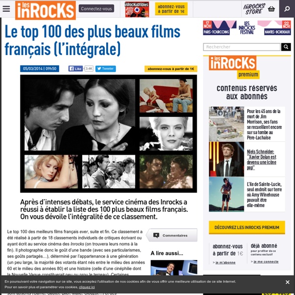 Le top 100 des plus beaux films français (1/4) Pearltrees