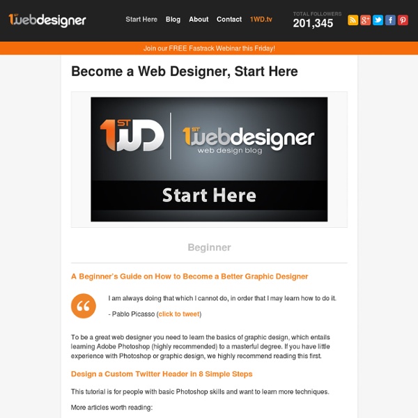 Become a Web Designer, Start Here