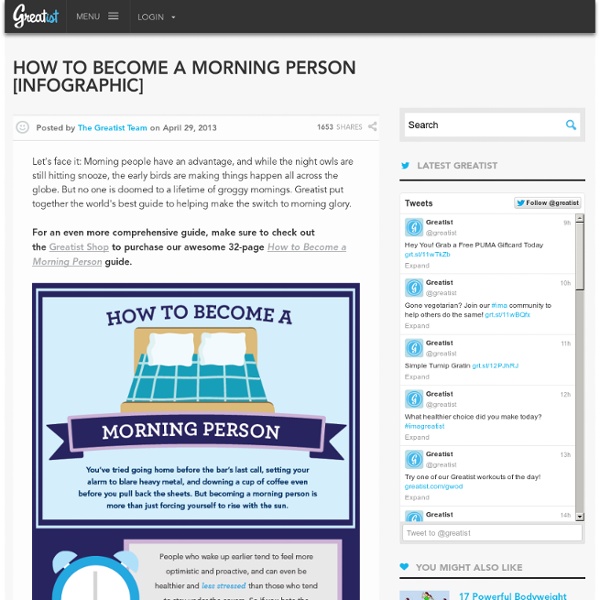 How to Become a Morning Person [INFOGRAPHIC]