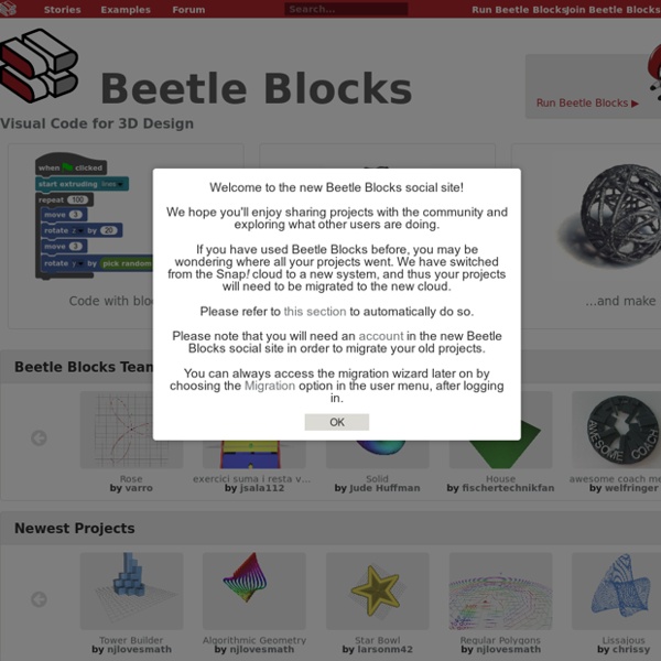Beetle Blocks - Visual code for 3D design