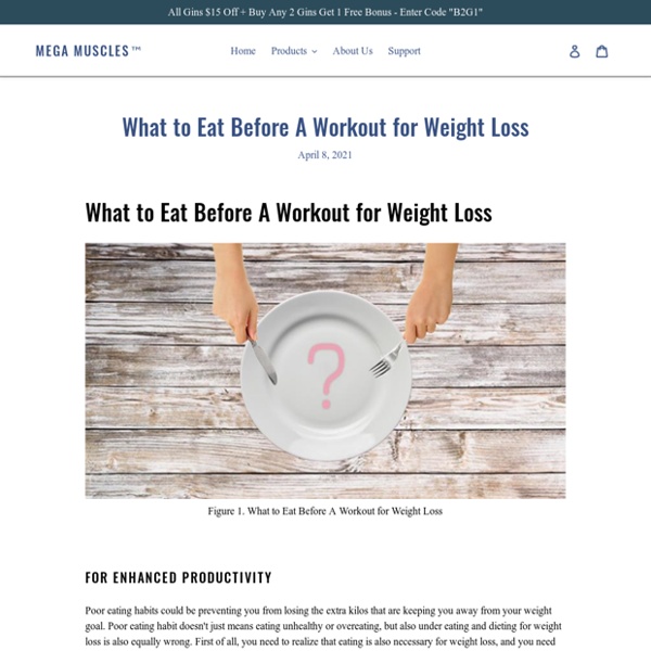 What to Eat Before A Workout for Weight Loss – Mega Muscles™