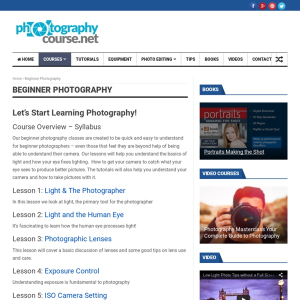 Free Digital Photography Courses, Lessons, and Tutorials