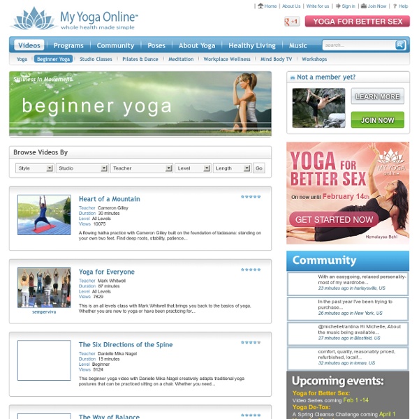 Beginner Yoga Videos - My Yoga Online