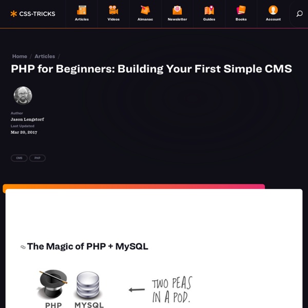PHP for Beginners: Building Your First Simple CMS