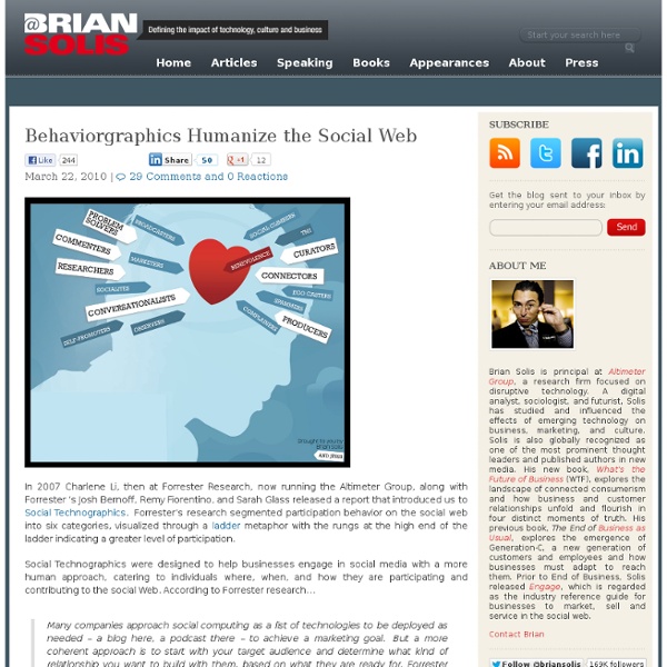 Behaviorgraphics Humanize the Social Web