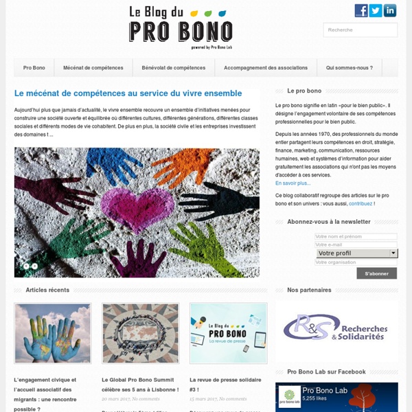 Pro Bono Lab – Le blog du bénévolat et mécénat de compétences