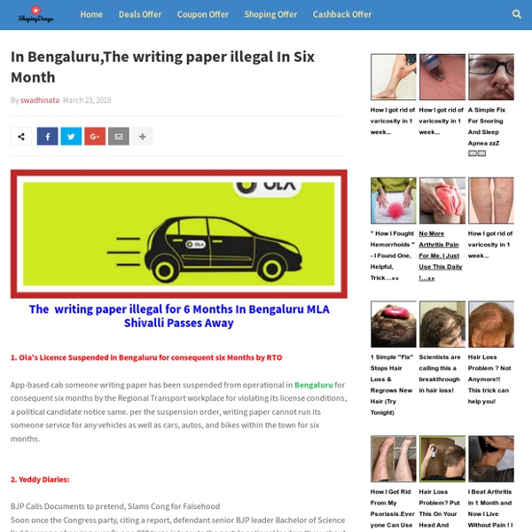 In Bengaluru,The writing paper illegal In Six Month