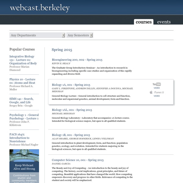 UC Berkeley Webcasts
