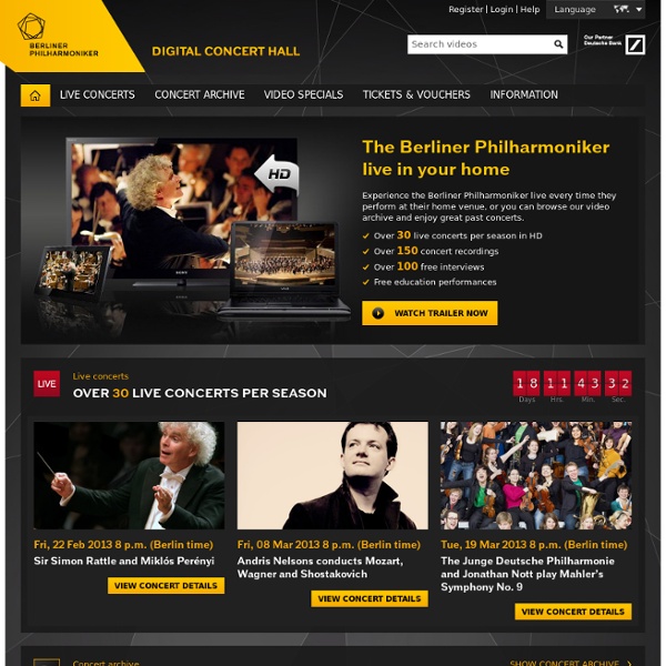 The Berliner Philharmoniker's Digital Concert Hall