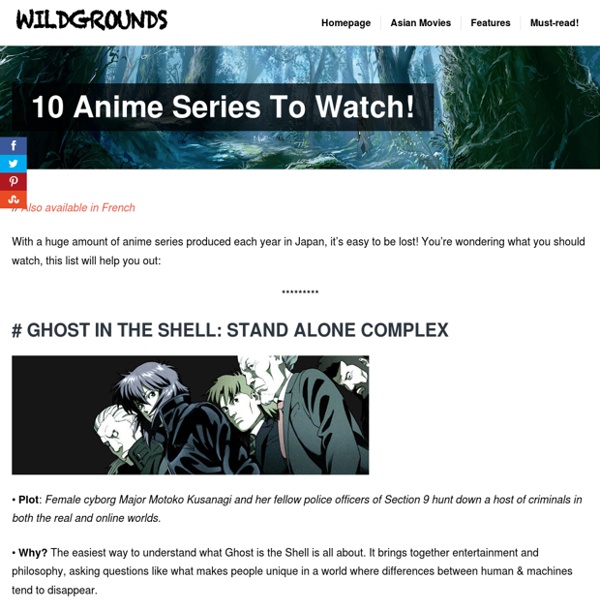 10 Anime Series To Watch!