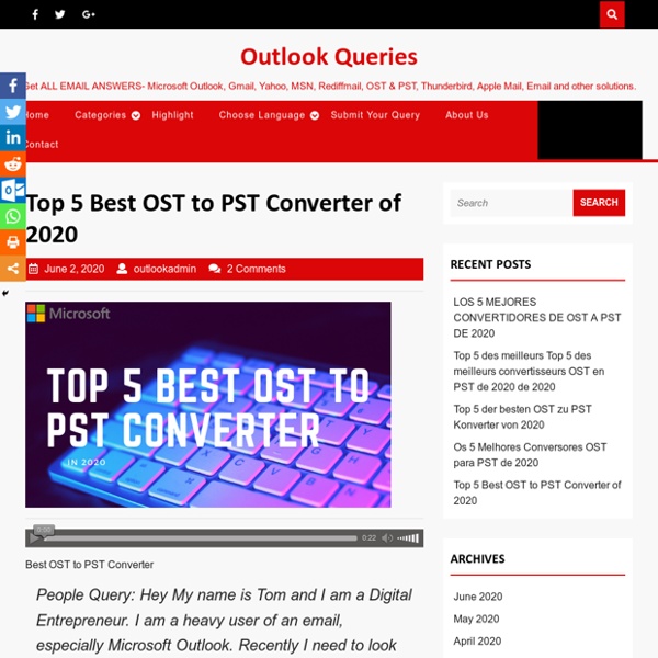 Top 5 Best OST to PST Converter of 2020 - Free Download
