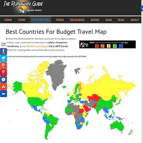 Best Countries For Backpacking Map