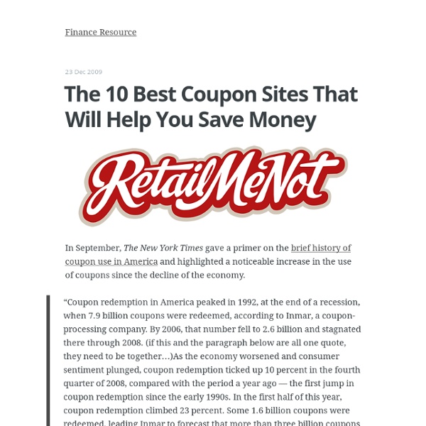 The 10 Best Coupon Sites That Will Help You Save Money