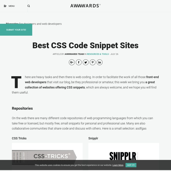 Best CSS Code Snippet Sites