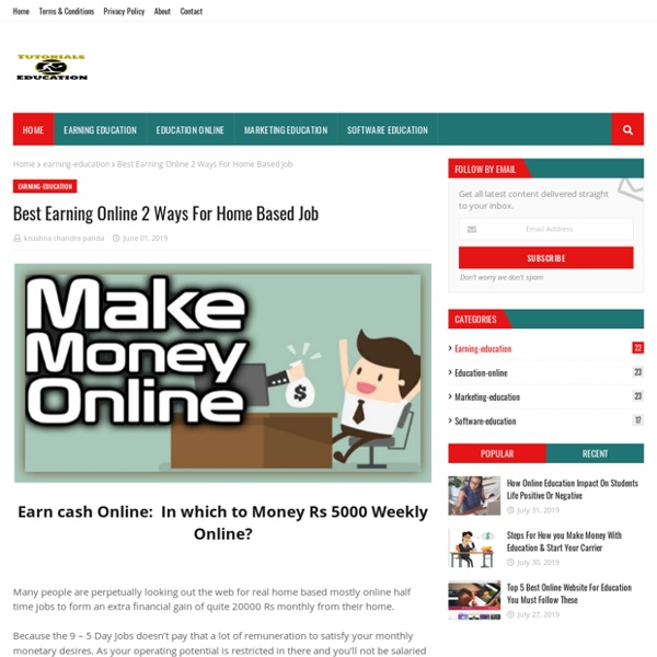 Best Earning Online 2 Ways For Home Based Job