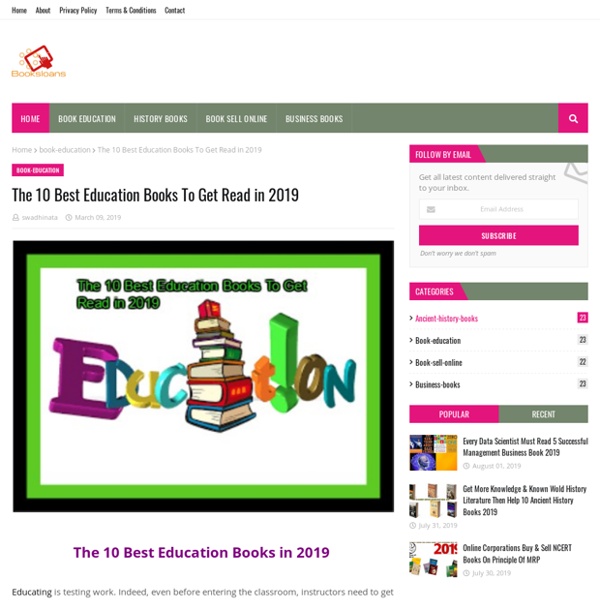 The 10 Best Education Books To Get Read in 2019
