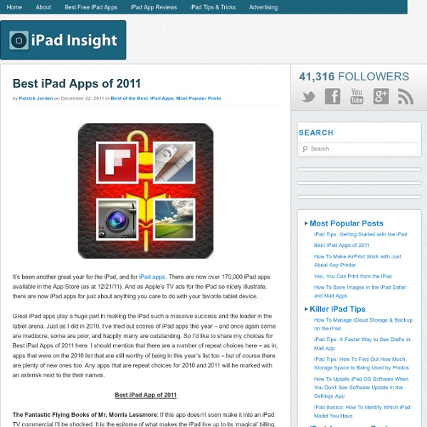 Best iPad Apps of 2011