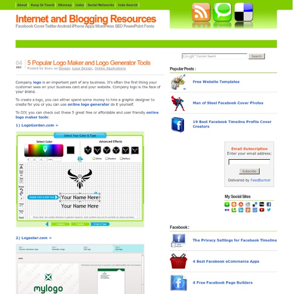 5 Best Logo Maker and Logo Creator Tools - StumbleUpon