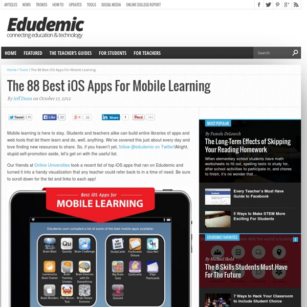 The 88 Best iOS Apps For Mobile Learning