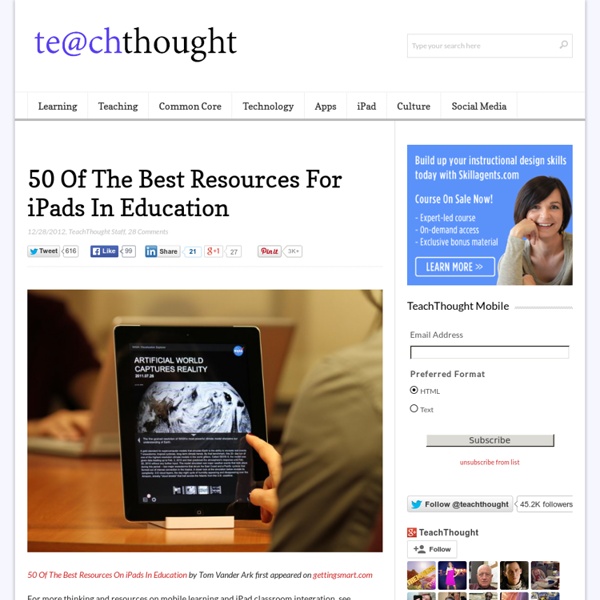 50 Of The Best Resources For iPads In Education