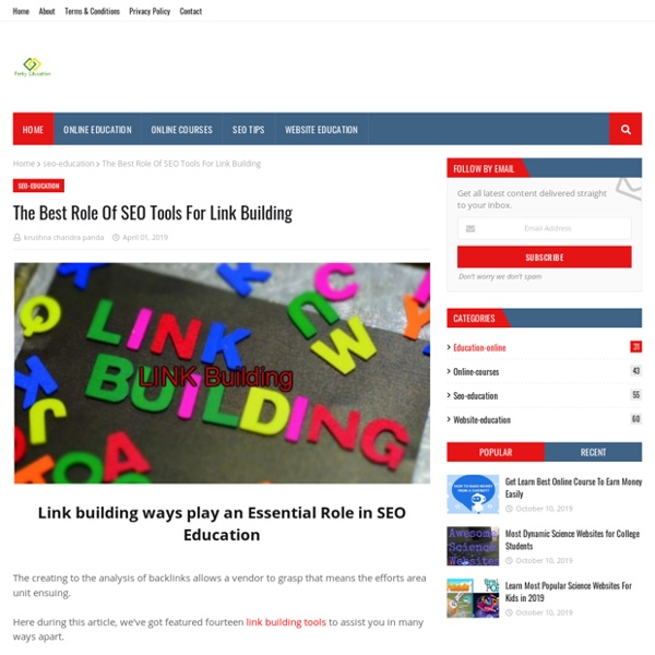The Best Role Of SEO Tools For Link Building