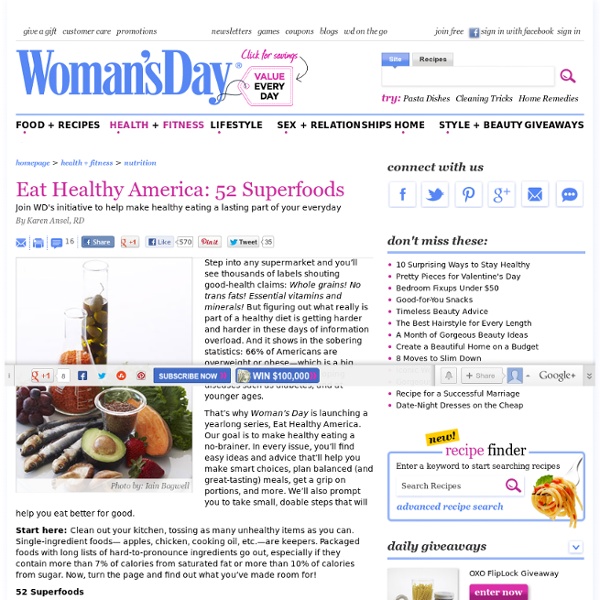 Healthy Diet Tips – Discover The Foods Behind a Healthy Diet at WomansDay.com