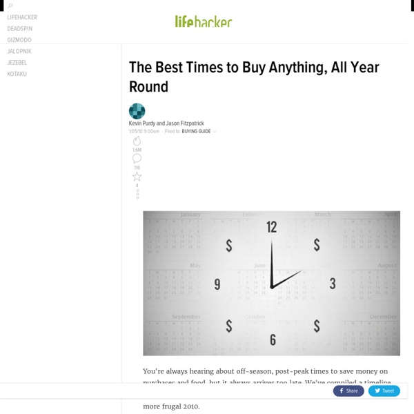The Best Times to Buy Anything, All Year Round - Buying - Lifeha