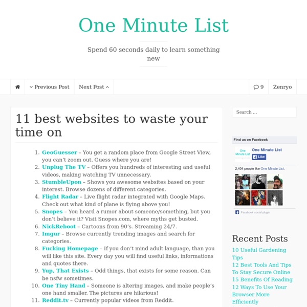 11 best websites to waste your time on