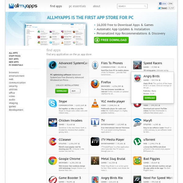 Apps Store - Download software and applications for Windows
