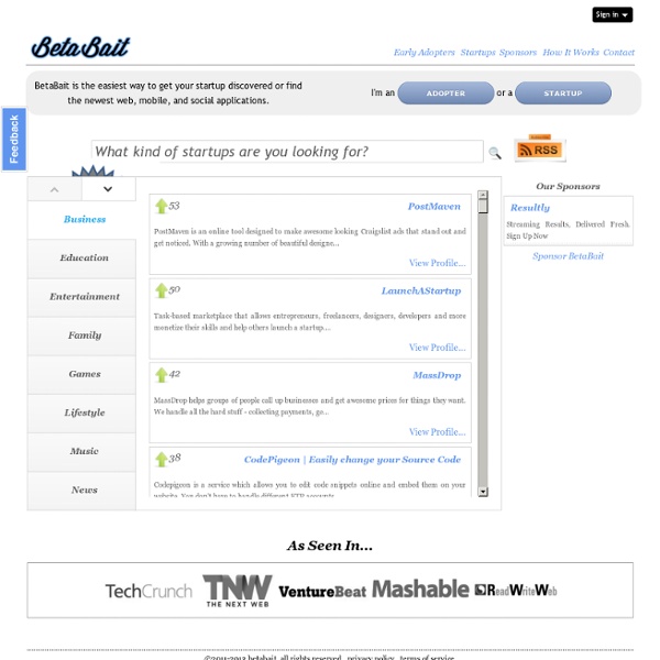 Find Beta Web, Mobile and Social Apps