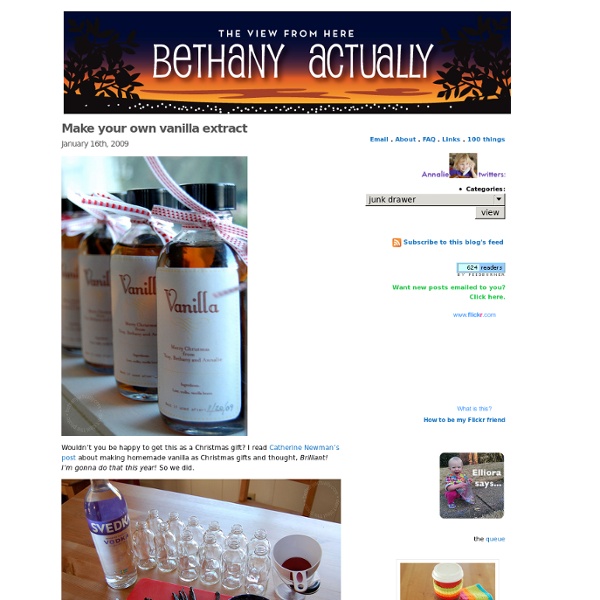 Bethany actually» Blog Archive » Make your own vanilla extract