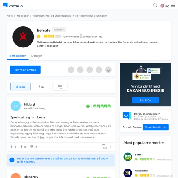 Betsafe Anmeldelser & Klager - Les & Skriv anmeldelse for betsafe