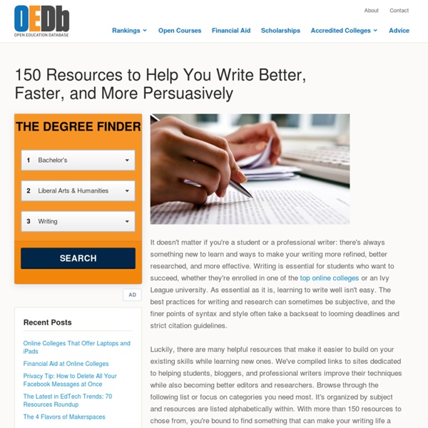 150 Resources to Help You Write Better, Faster, and More Persuasively