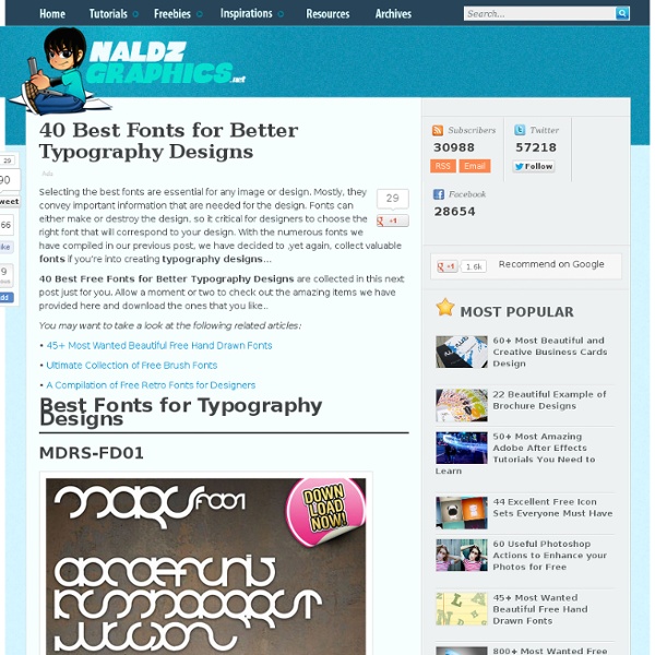 40 Best Fonts for Better Typography Designs