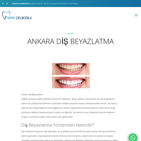 Ankara Diş Beyazlatma