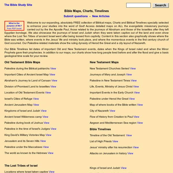 Bible Maps, Timelines, Charts, Lineages