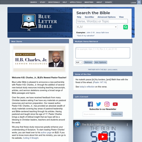 Blue Letter Bible - Home Page